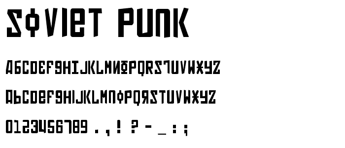 Soviet Punk font